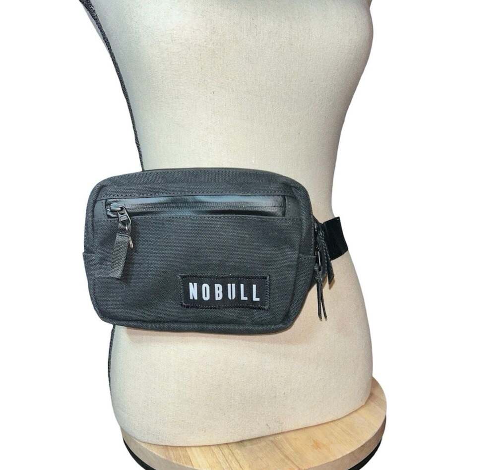NOBULL Small Canvas Crossbody Belt Bag in Black X5